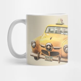 Vintage Taxi Yellow Cab Manhattan New York City Mug